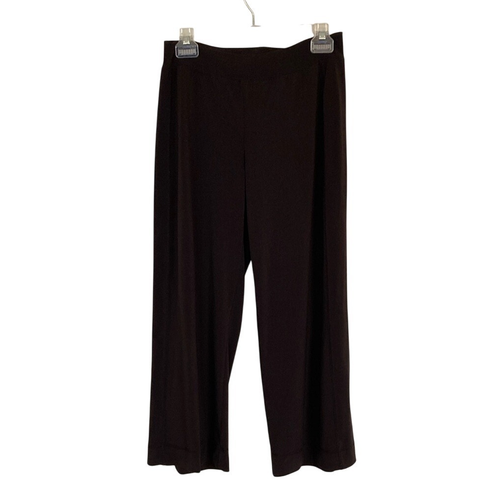 Cabi Women's Brown Wide-Leg Ponte Knit Ankle‎ Pants #814 Size M Career Casual